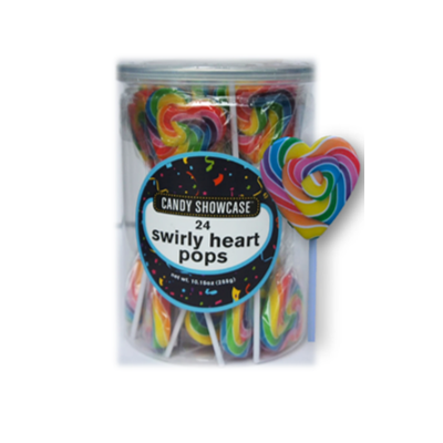 heart shaped swirl lollipop